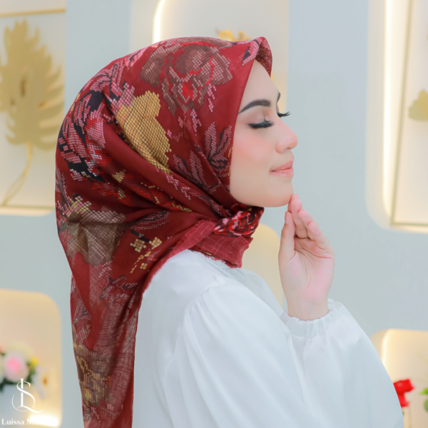 Luissa Mozaik Lembut Luxe Tassel Segi Empat 100cm - Gambar 2